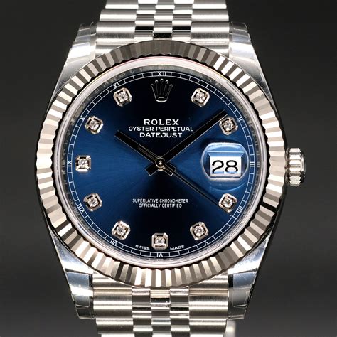 rolex blue dial 41mm